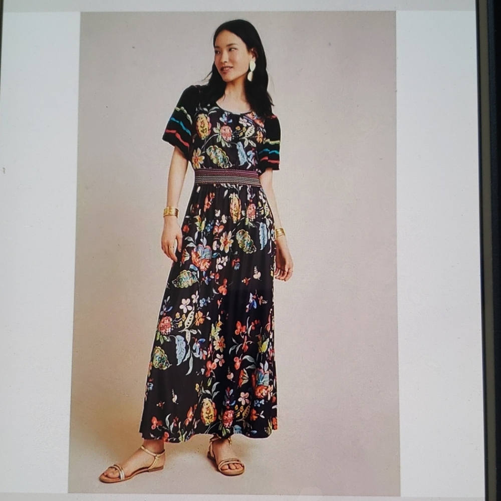 New Anthropologie Catalonia Maxi Dress 